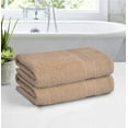 thumbnail image 3 of MALLONI HOME 100% Premium Cotton 2 Pack Oversized Bath Towel Set 28x55 inches, Large Bath Towels, Ultra Absorbant Compact Quickdry & Lightweight Towel, Ideal for Gym Travel Camp Pool - Tan, 3 of 7