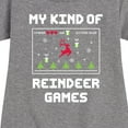 thumbnail image 3 of Instant Message - My Kind Of Reindeer Games Christmas - Toddler & Youth Girls Fleece Dress, 3 of 6