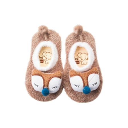 

Youweixiong Baby Cute Animal Anti Slip Slipper Socks Warm Plush Indoor Soft Sole Toddler Shoe Socks for Infant Baby