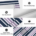 thumbnail image 6 of Navy Blue Purple Striped Outdoor Rug for Patio/Deck/Porch, Non-Slip Large Area Rug 4 x 6 Ft, Gradient Horizontal Lines Indoor Outdoor Rugs Washable Area Rugs, Reversible Camping Rug Carpet Runner, 6 of 8