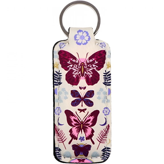 DESIGNICE Chapstick Holder Key Chain,Soft and Skin-Friendly Fabric Chapstick Holder,Delicate Texture Daily Use Lip Balm Holder