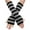 Gray, variant on Weikingp Warm Gloves Women'S Winter Warm And Fashionable Color Blocked Pinstripe Knitted Fingerless Gloves (Clearance) Black Acrylic