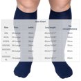 thumbnail image 4 of Lutiedan Plus Size Knee High Socks for Women, Seamless High Stretch Socks, Wide Calf Circumference 40-65cm Socks XXL-7XL,Navy, 4 of 6