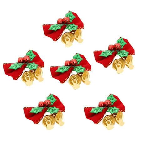 

Hemoton 6PCS Christmas Bow-knot Pendant Christmas Tree Hanging Decor Garland Accessories for Home Office Shopping Mall