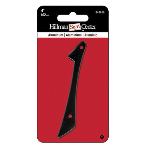 Hillman 841618 Black 4-Inch Nail Die Cast Aluminum, House Number 1