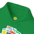 thumbnail image 3 of Card Game Stack Hoodie, Fun Draw 4 Stack Design, Retro Gaming Graphic, 3 of 5