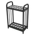 thumbnail image 4 of Black 12-Cue Billiard Rack - Heavy Duty Carbon Steel Construction - Floor Standing Pool Cue Holder with Rubber Protection, 4 of 15