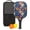 Black-2, variant on Pickleball Paddles Set Of 1, Fiberglass Surface, Vintage Floral Print, 1 Paddle, 2 Balls & Bag