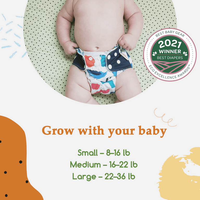 Alva Baby Cloth Diaper Velcro Cloth Diapers KaWaii Baby One Size