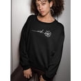 thumbnail image 2 of Wish Dandelion W Hearts Sweatshirt Women -Image by Shutterstock, Female Large, 2 of 4