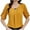 Yellow, variant on Womens Dress Shirts Fashion Solid Color Button Crewneck Long Sleeves Loose Comfy Casual Tees Blouses & Shirt Tops Beige Medium