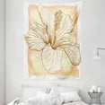 thumbnail image 1 of Floral Tapestry, Large Hibiscus Flower Petals Blooms in Soft Pastel Tones Wild Exotic Plant Print, Wall Hanging for Bedroom Living Room Dorm Decor, 60W X 80L Inches, Peach Salmon, by Ambesonne, 1 of 2