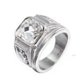 thumbnail image 6 of 7-color Stones Engagement 17mm Rings 316L Stainless Steel Men's Silver Size 7-13, 6 of 8