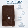 thumbnail image 3 of Dan River Hand Towel pack of 6 Quick Dry And Absorbent Cotton Towels for Bathroom - Brown 16x28in, 3 of 10