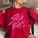 thumbnail image 1 of Pop cazadora para niña Demo-n Hunters Printed Anime Print Long-Sleeved Sweatshirt 1*Top （Red）, 1 of 3