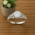 thumbnail image 4 of AVDAN 5mm Round Moissanite Diamond 925 Sterling Silver Celtic Knot Women Wedding Ring Jewelry, 4 of 8