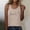 Khaki, variant on Women Tank Top Letter Graphic Racerback Crew Neck Summer Vest Breathable Womens Camisole White L
