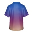 thumbnail image 5 of Domuza Scrub Tops for Men Gradient Tie-Dye Short Sleeve V Neck Work Uniform Loose Fit Comfy Soft Medical Scrub Tops with 3 Pockets Blue L, 5 of 5