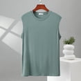 thumbnail image 5 of Women's Plus Size Sleeveless Crew Neck Tank Top Loose Fit Summer Casual, 5 of 6