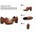 thumbnail image 3 of Spring Mid-heeled Shoes Retro Carved Oxford Shoes, 3 of 3