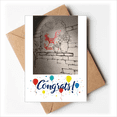 thumbnail image 1 of Chinese Paper-cut Style Red Rooster Potted Mural Wedding Cards Congratulations Greeting Envelopes, 1 of 3
