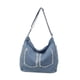 thumbnail image 2 of Bolso de hombro de mezclilla para mujer con cremallera para niñas, bolso de mezclilla para trabajo al aire libre en primavera Azul claro, 2 of 8