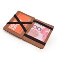 thumbnail image 4 of Cartera Hombre Piel Genuina - Dinero - Cartera Hoja y Tarjetero Hombre - Tarjetero Banco. Color Café, 4 of 4