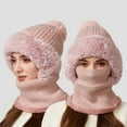 thumbnail image 2 of Bibifish Womens Scarf Hat One Piece Winter Warm Lined Scarf Hat Comfy Outdoor Activities Thermal 2 In 1 Knitted Neck Warmer For Ladies, 2 of 5