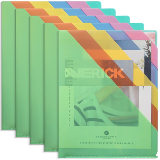 Mr. Pen - Carpeta de 5 bolsillos, paquete de 5 colores surtidos, tamaño carta, carpetas de archivos de colores, carpetas de archivos de letras, carpetas de colores, carpetas de archivos de oficina, su