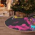 thumbnail image 5 of Daiia Neon Gothic Skull Moon Drawing Merry Christmas Tree Skirt , Xmas Large Lace-up Tree Skirt, Santa Snowflakes Rustic Home Decorations New Year Party Farmhouse Decor-30", 5 of 6