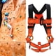 thumbnail image 5 of Arnés profesion Accesorios de protección de cuerpo completo Protege la cinturo Correas de la pierna interior para la escalada libre Montañis Negro anaranjado, 5 of 9
