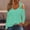 Mint Green, variant on AXXD Green Basic Summer Tops for Women 2024 Trendy Casual Solid Off Shoulder Pullover Long Sleeve Top Long Sleeve V-Neck Top/Shirt