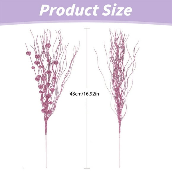 Easter Artificial Flowers - Christmas Tree Decoration 5Pcs Christmas Tree Selection of Friendly Artificial Christmas Tree Stuffing Sticks Brightly Colored Widely Used in Christmas Decoration,