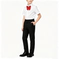 thumbnail image 2 of Odeerbi Niños 3 Piezas Caballero Traje Formal Preppy Traje de Manga Corta Camisa de Vestido y Pantalones de Traje Con Corbata Colegial Conjunto de Uniforme, 2 of 6
