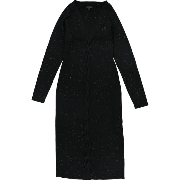 GUESS Womens Celia Sweater Dress, black, XL