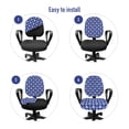 thumbnail image 4 of Abstract Office Chair Slipcover, Rhombus Look Repeating Geometrical Squares and Circles, Protective Stretch Decorative Fabric Cover, Standard Size, Violet Blue Pastel Pink, by Ambesonne, 4 of 5