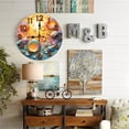 thumbnail image 4 of Bubble Wall Clock Colorful Bubbles Home Decor 10-Inch Silent Wooden Wall Clock, Battery Operated (AA Batteries Not Included), Artistic Home Decor, 4 of 7