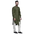 thumbnail image 5 of Atasi Mandarin Collar Mens Kurta Shirt Solid Cotton Flex Long Kurta For Boys-XXXX-Large, 5 of 6