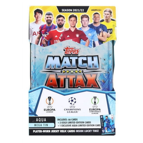 2021/22 Topps UEFA Champions League Match Attax Mega Tin | Aqua