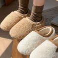 thumbnail image 4 of CHICVOMEY Women's Slippers with Memory Foam - Faux Fur Cozy House Slippers for Women Plush Fleece Lined Indoor Closed Back Bedroom Slippers, 4 of 6