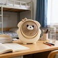 thumbnail image 4 of Cute Animal Handheld Fan, Portable Small Fan with Removable Front Cover, Tiltable Cool Breeze with 3 Speeds, Ultra Quiet Table Fan, Rechargeable Air Circulator Fan for Indoor Outdoor Office Travel, 4 of 5
