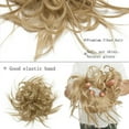thumbnail image 4 of HAIRRO Messy Bun Hair Piece,Messy Hair Bun Scrunchies for Women Brown and Blonde Synthetic Wavy Curly Chignon Ponytail Hair Extensions 45G/1.5oz Updo Hairpiece for Daily Wear 1PCS, 4 of 7