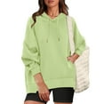 thumbnail image 2 of Kaemgyyd Oversized Sweatshirt for Women Solid Color Long Sleeve Hoodies Casual Loose Drawstring Pullovers with Pocket, 2 of 4