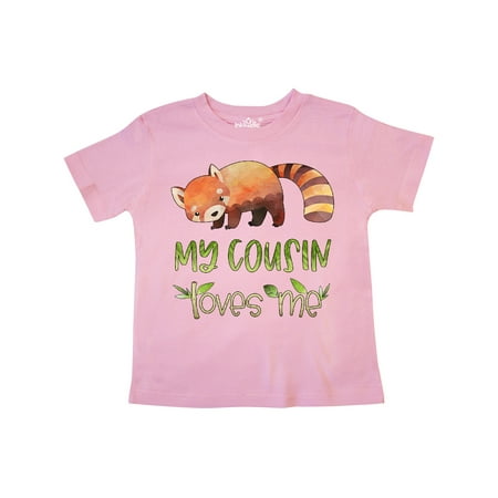 

Inktastic My Cousin Loves Me Cute Red Panda Gift Toddler Boy or Toddler Girl T-Shirt