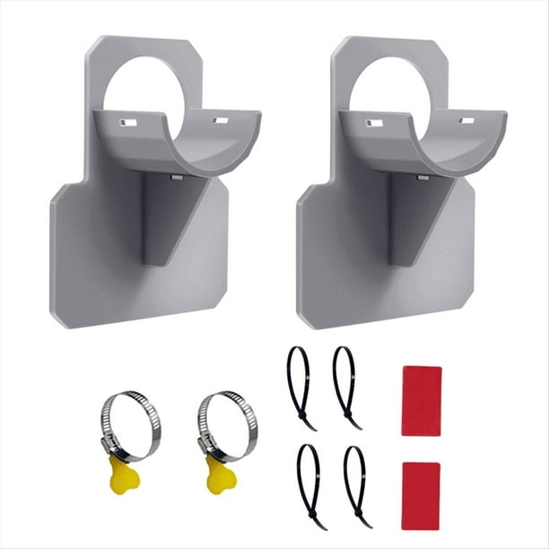 Juego de 2 Soportes para Tuberías de Piscina, Accesorios para Piscinas Elevadas, Accesorios para Piscinas, Mangueras para Piscinas Elevadas, Color Gris