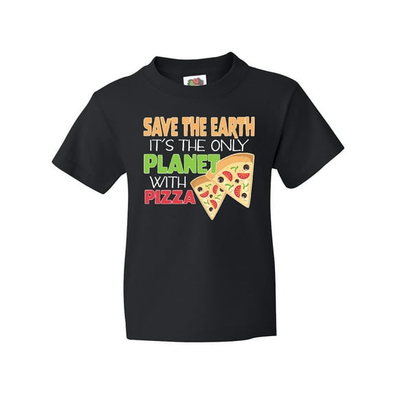 Inktastic Save the Earth. Its the Only Planet with Pizza. Youth T-Shirt
