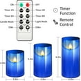 thumbnail image 5 of YLZSXIO 3"x6"Flickering Flameless Candles: 3D Wick Unbreakable Glass Battery Operated LED Pillar Candles - Acrylic Battery Candles with Remote and Timer for Decoration Wedding Party Valentine's Day, 5 of 7