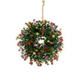 thumbnail image 2 of 48cm Artificial Spring Summer Wreath - Faux Flower Greenery Wreath for Front Door/Window/Table, Seasonal Decorative Wreath for Home Party Wedding Decor, 2 of 6