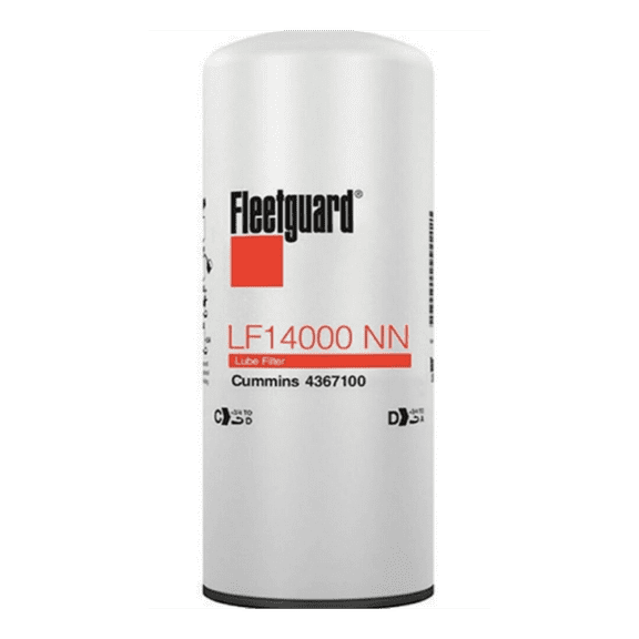 Fleetguard Lube Filter Spin-On, 2PK, LF14000NN, NanoNet, for Cummins ISX15
