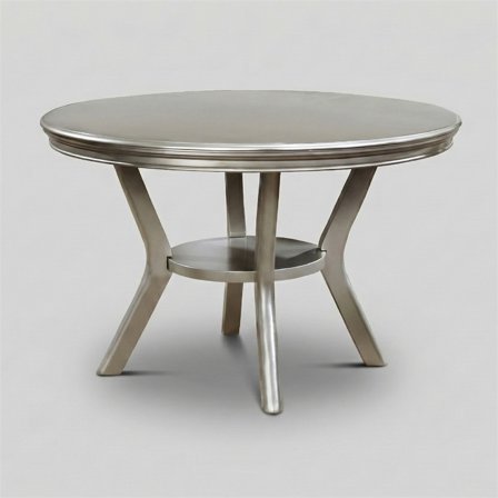 Furniture of America Bethlehem Wood Round 1-Shelf Dining Table in Gold Champagne